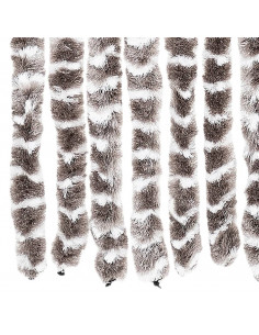 Tenda Antimosche Tortora e Bianca 100x200 cm in Ciniglia