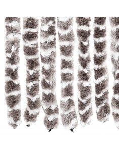 Tenda Antimosche Tortora e Bianca 118x220 cm in Ciniglia