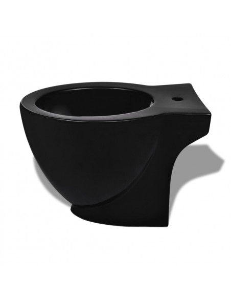 Bidè Rotondo in Ceramica di Alta Qualità con Piede Nero