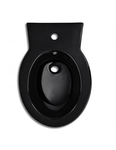 Bidè Rotondo in Ceramica di Alta Qualità con Piede Nero