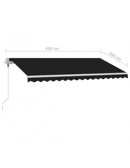 Tenda Automatica con Sensore Vento e LED 450x300 cm Antracite