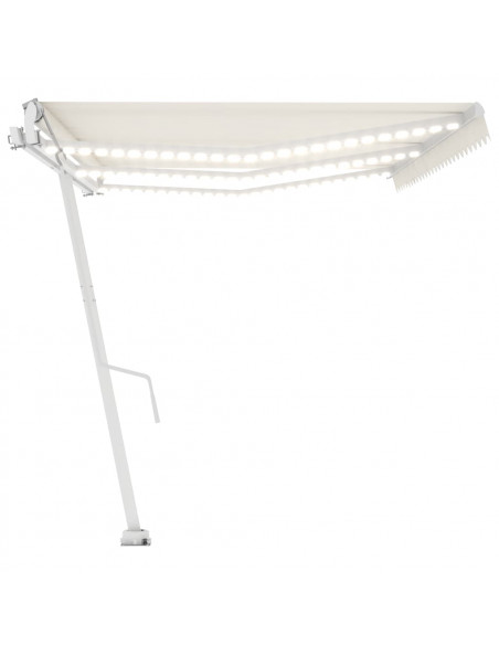 Tenda Automatica con Sensore Vento e LED 600x300 cm Crema