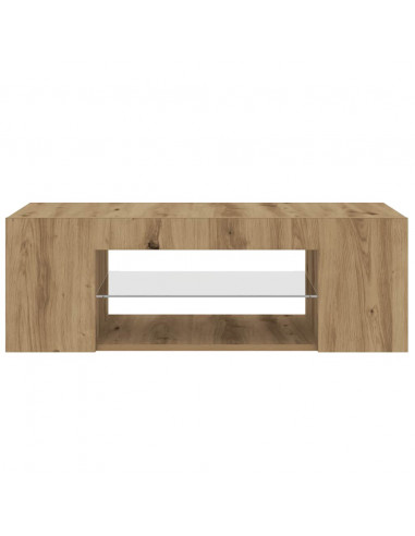 Mobile Porta TV con LED Artigianale 90x39x30 cm Multistrato