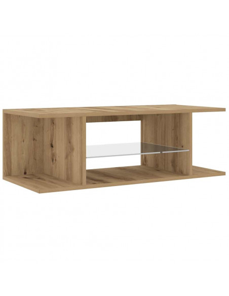 Mobile Porta TV con LED Artigianale 90x39x30 cm Multistrato