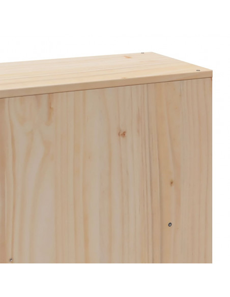 Letto Libreria senza Materasso 200x200 cm in Legno Massello