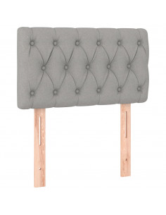 Testiera Grigio Chiaro 80x7x78/88 cm in Tessuto 2