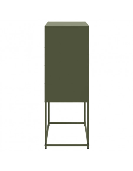 Mobile TV Verde Oliva 68x39x60,5 cm in Acciaio