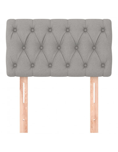 Testiera Grigio Chiaro 80x7x78/88 cm in Tessuto