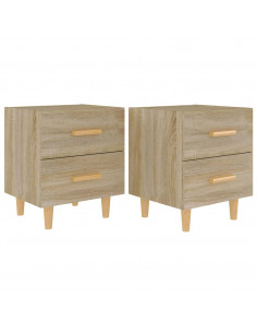 Comodini 2 pz in Rovere Sonoma 40x35x47,5 cm 2