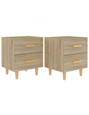 Comodini 2 pz in Rovere Sonoma 40x35x47,5 cm