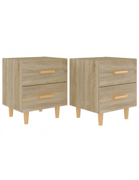 Comodini 2 pz in Rovere Sonoma 40x35x47,5 cm