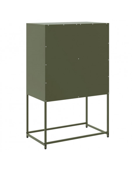 Mobile TV Verde Oliva 68x39x60,5 cm in Acciaio