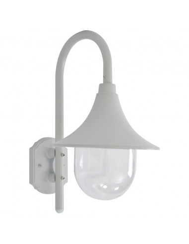 Lampada da Parete da Giardino E27 42 cm in Alluminio Bianco