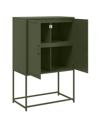 Mobile TV Verde Oliva 68x39x60,5 cm in Acciaio