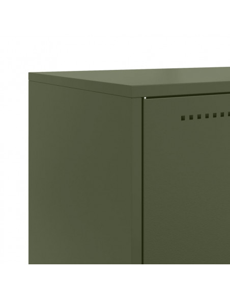 Mobile TV Verde Oliva 68x39x60,5 cm in Acciaio