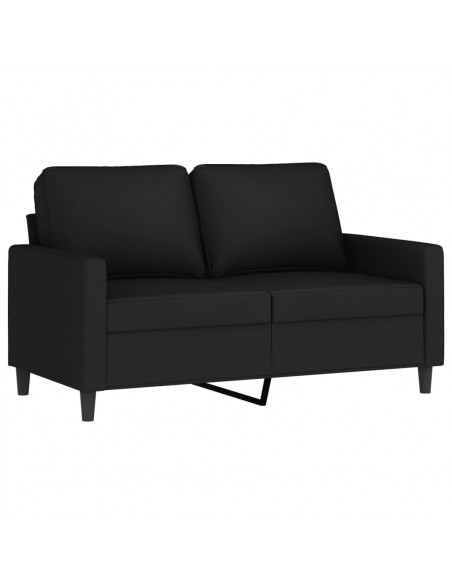 Set di Divani 3 pz con Cuscini Nero in Velluto