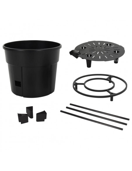 Vaso a Torre per Pomodori Antracite Ø39x150 cm Polipropilene