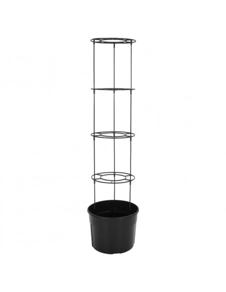 Vaso a Torre per Pomodori Antracite Ø39x150 cm Polipropilene