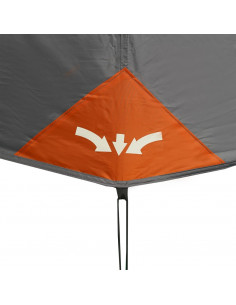 Tenda Campeggio 10 Persone Grigio e Arancione Impermeabile