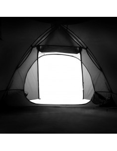 Tenda Campeggio a Cupola 2 Persone Bianca Tessuto Oscurante