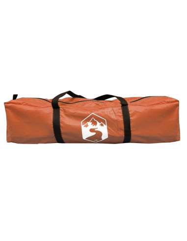 Tenda Campeggio Tipi 4 Persone Grigio/ Arancione Impermeabile