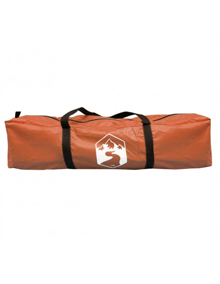 Tenda Campeggio Tipi 4 Persone Grigio/ Arancione Impermeabile