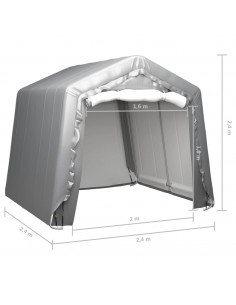 Tenda Capannone 240x240 cm in Acciaio Grigio