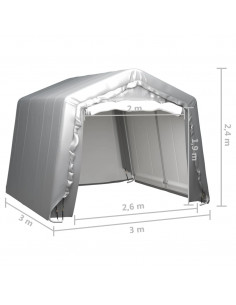 Tenda Capannone 300x300 cm Grigio Acciaio