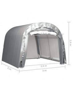 Tenda Capannone 300x300 cm in Acciaio Grigio