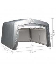 Tenda Capannone 370x370 cm Grigio Acciaio