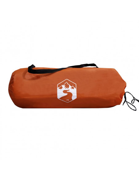 Tenda da Campeggio 2 Persone Grigio e Arancione Impermeabile