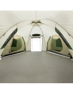 Tenda da Campeggio a Cupola per 12 Persone Verde Impermeabile