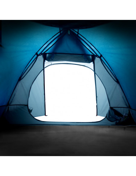 Tenda da Campeggio a Cupola per 2 Persone Blu Impermeabile