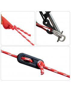 Tenda da Campeggio a Cupola per 2 Persone Blu Impermeabile