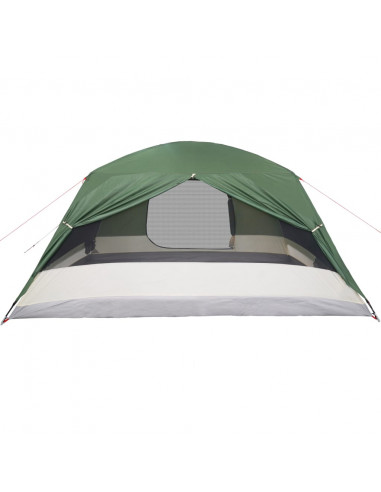 Tenda da Campeggio con Portico per 4 Persone Verde Impermeabile