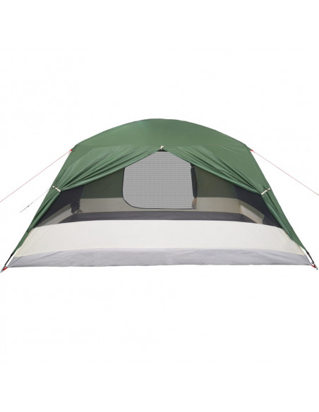 Tenda da Campeggio con Portico per 4 Persone Verde Impermeabile