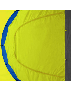 Tenda da Campeggio in Poliestere per 9 Persone Blu e Giallo