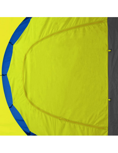 Tenda da Campeggio in Poliestere per 9 Persone Blu e Giallo