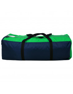 Tenda da campeggio in poliestere per 9 persone blu e verde