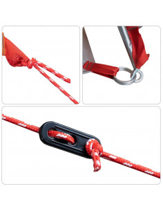 Tenda da Campeggio per 3 Persone Blu Impermeabile