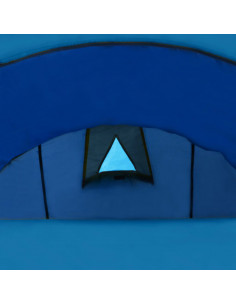 Tenda da Campeggio per 4 Persone Blu Marino/Azzurro