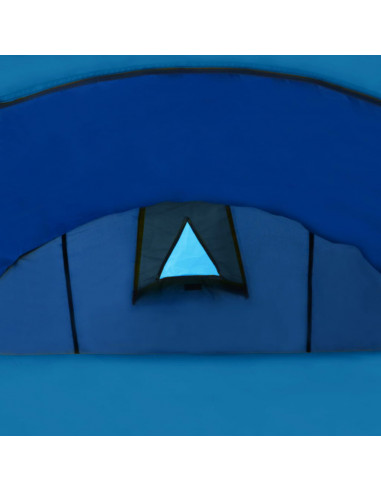 Tenda da Campeggio per 4 Persone Blu Marino/Azzurro