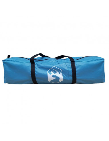 Tenda da Campeggio Tipi per 4 Persone Blu Impermeabile