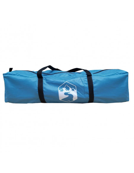 Tenda da Campeggio Tipi per 4 Persone Blu Impermeabile