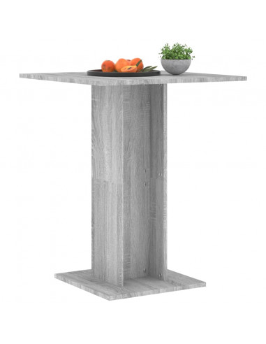 Tavolo da Bistrot Grigio Sonoma 60x60x75 cm Legno Multistrato