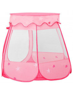 Tenda da Gioco per Bambini Rosa con 250 Palline 102x102x82 cm