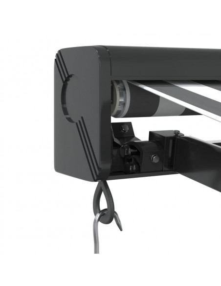 Tenda da Sole Antracite e Bianca 3x2,5 m Tessuto e Alluminio