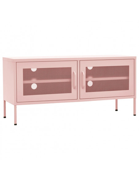 Mobile TV Rosa 105x35x50 cm in Acciaio