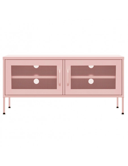 Mobile TV Rosa 105x35x50 cm in Acciaio