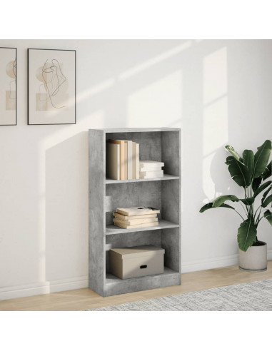 Libreria Grigio Cemento 60x24x109 cm in Truciolato